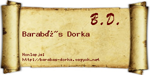 Barabás Dorka névjegykártya